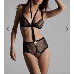 Maison Close Gold Cross Harness Panty Size Medium